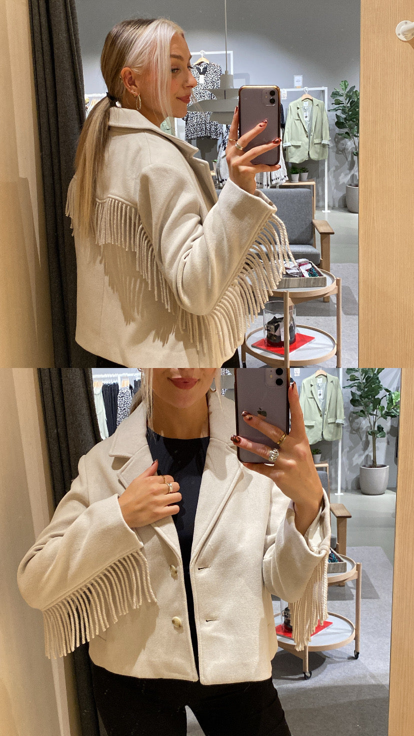 OBJPETRA Jacket - White Sand